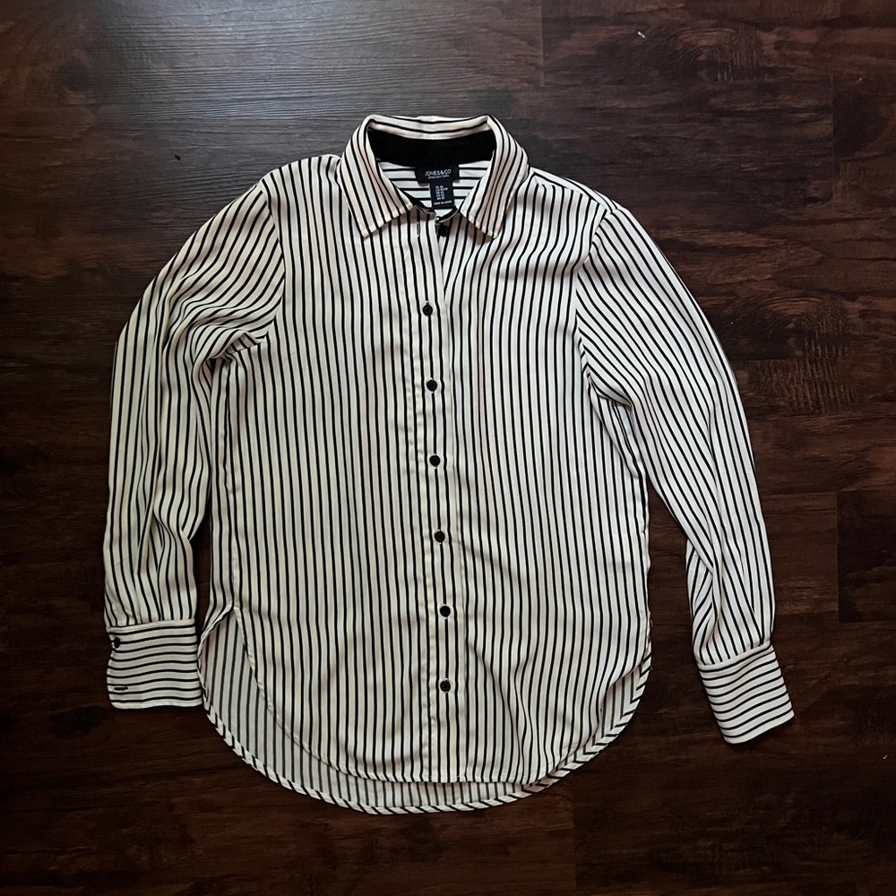 NWOT Jones New York Striped Blouse